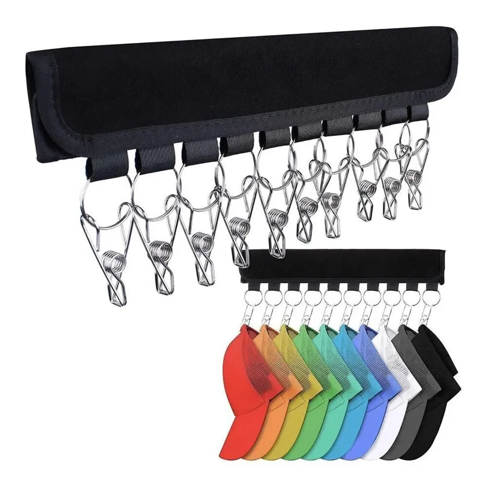 Baseball Hat Rack Hanger Organizer Holder Closet Display 10 Clip Universal Store
